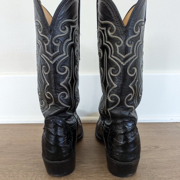 Lucchese Men\'s Black Ultra Caiman Belly Exotic Cowboy Boots - Size 8 main image 4